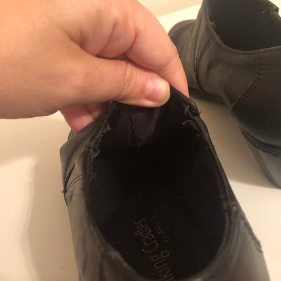 WALKING Cradles leather Black Round Toe Shoes size 7 - Picture 8 of 15
